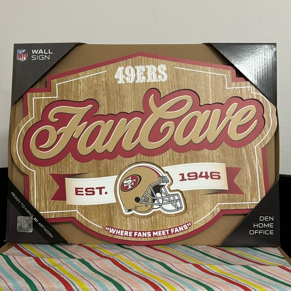 NFL Wall Decor Nfl San Francisco Sf 49ers Wall Sign Fan Cave Ready